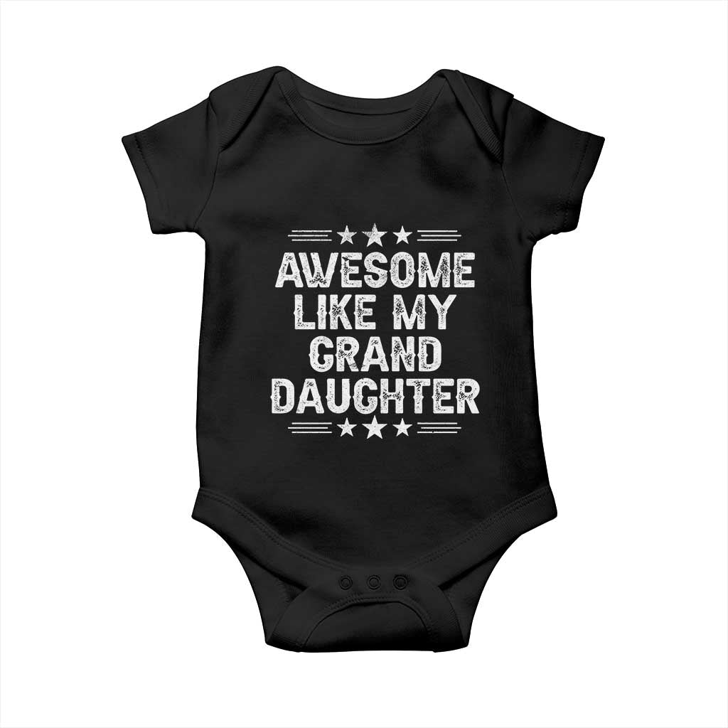 Awesome Like My Granddaughter Baby Onesie Funny Girl Grandpa Father's Day Gifts