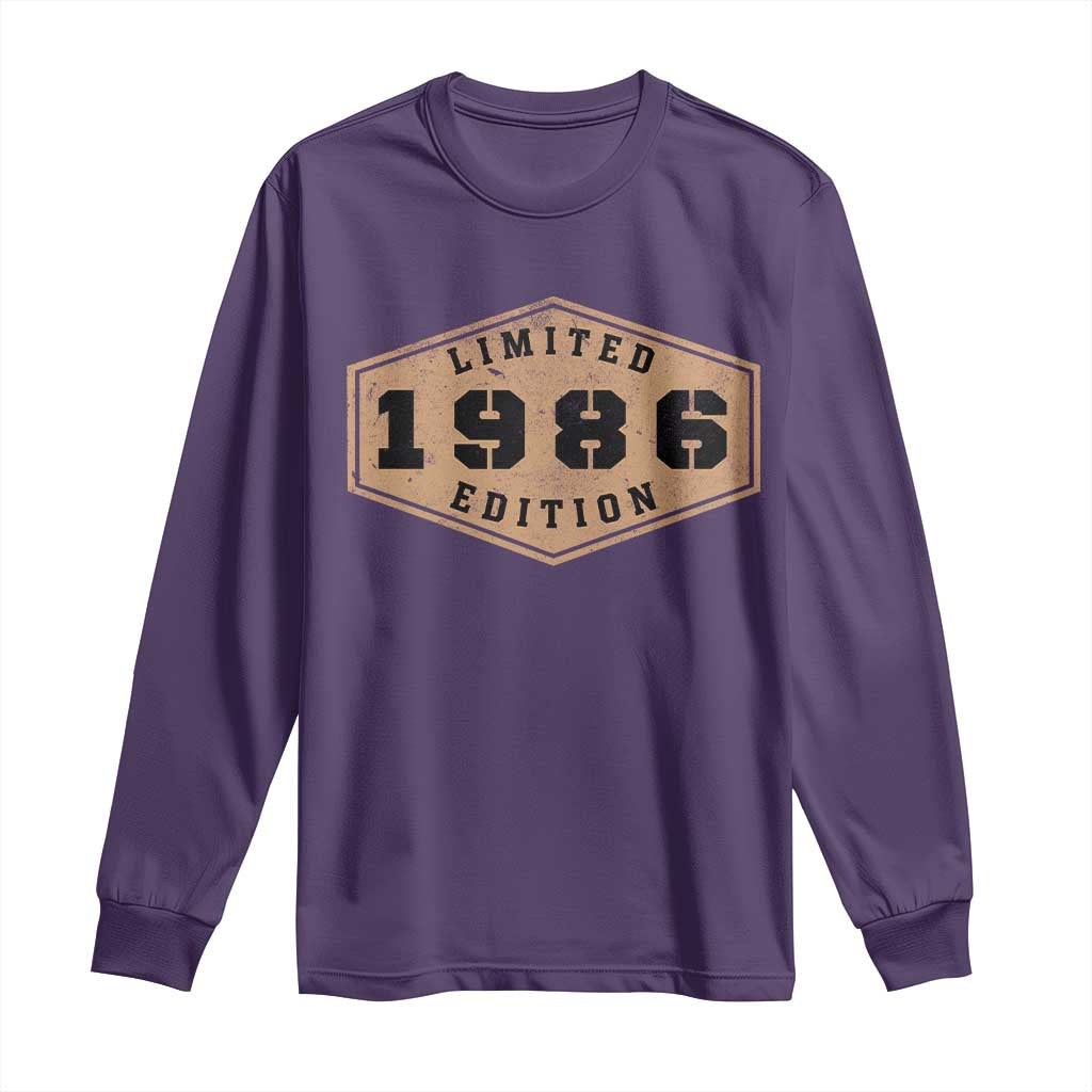 40th Birthday Long Sleeve Shirt 1986 Limited Edition Gifts For Turning 40