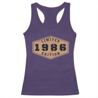 40th Birthday Racerback Tank Top 1986 Limited Edition Gifts For Turning 40