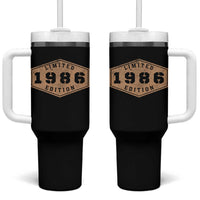 40th Birthday Tumbler With Handle 1986 Limited Edition Gifts For Turning 40