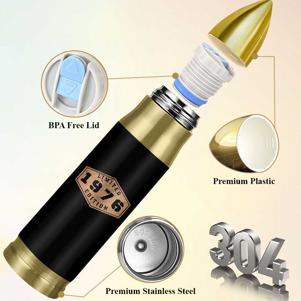 50th Birthday Bullet Tumbler 1976 Limited Edition Gifts For Turning 50