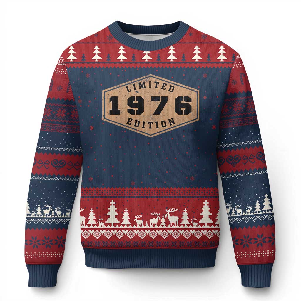 50th Birthday Ugly Christmas Sweater 1976 Limited Edition Gifts For Turning 50