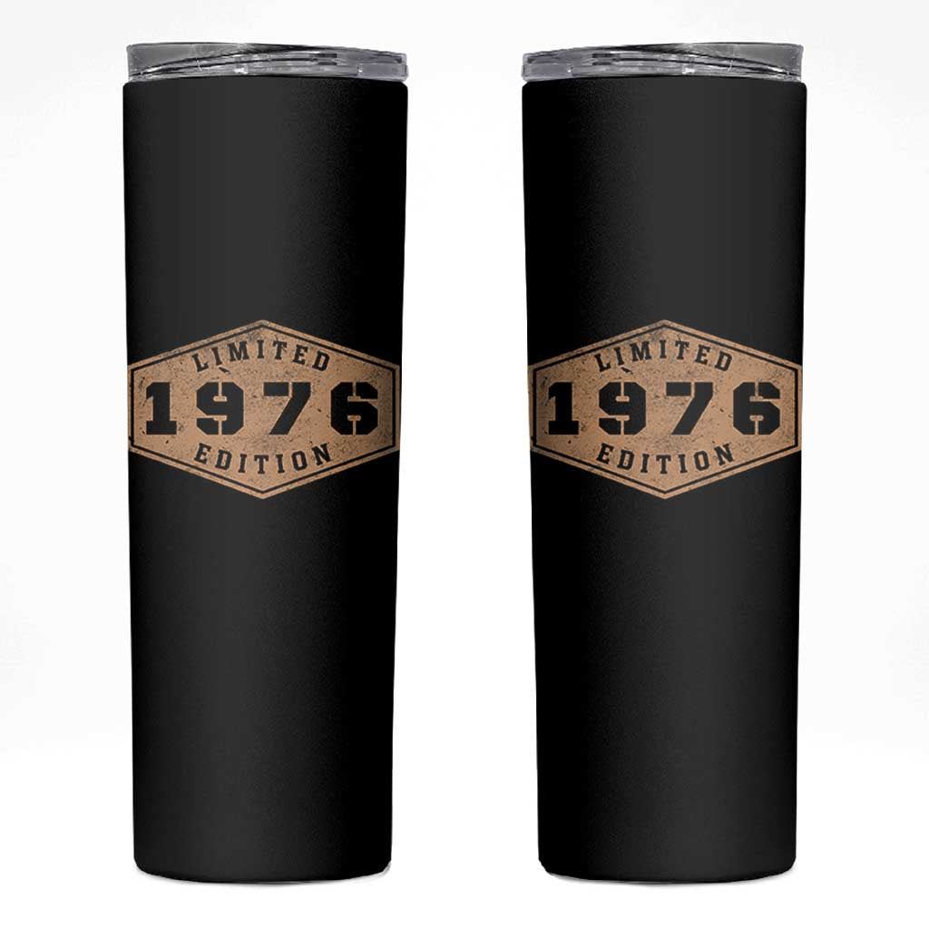 50th Birthday Skinny Tumbler 1976 Limited Edition Gifts For Turning 50