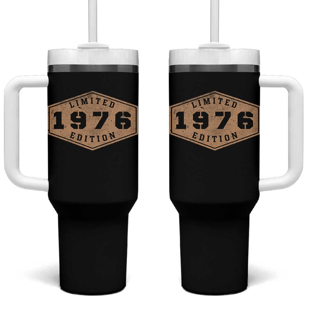 50th Birthday Tumbler With Handle 1976 Limited Edition Gifts For Turning 50