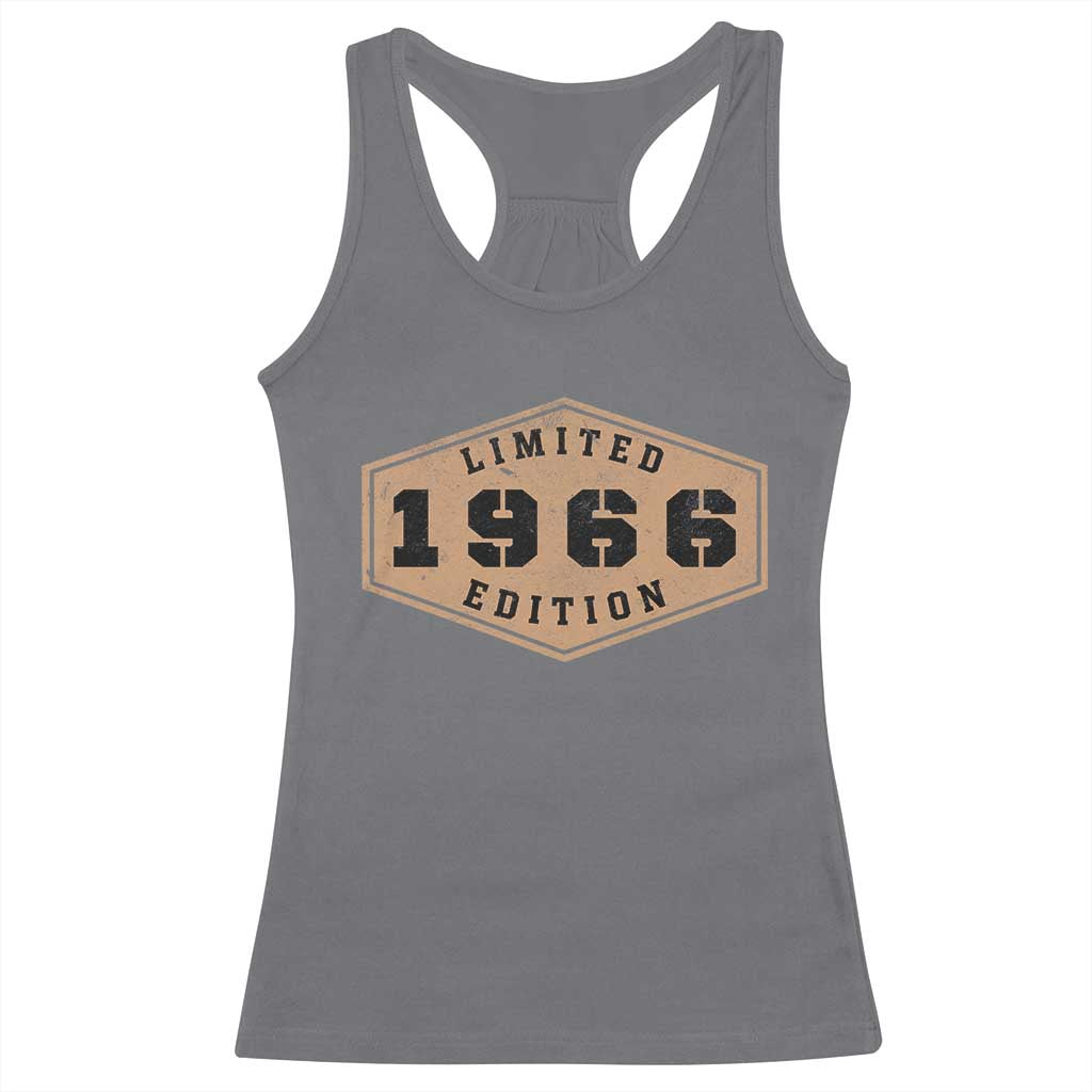 60th Birthday Racerback Tank Top 1966 Limited Edition Gifts For Turning 60