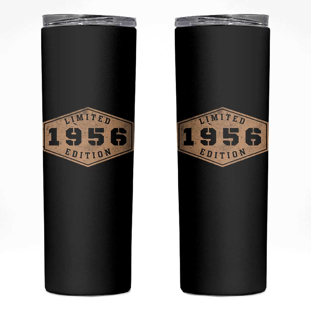 70th Birthday Skinny Tumbler 1956 Limited Edition Gifts For Turning 70