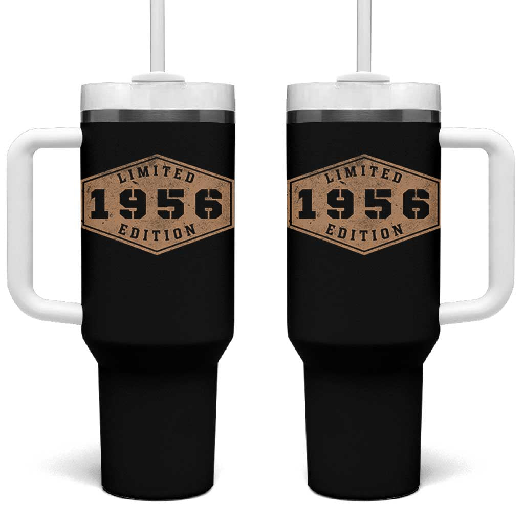 70th Birthday Tumbler With Handle 1956 Limited Edition Gifts For Turning 70