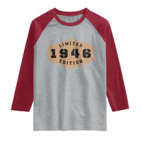 80th Birthday Raglan Shirt 1946 Limited Edition Gifts For Turning 80