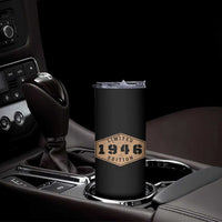 80th Birthday Skinny Tumbler 1946 Limited Edition Gifts For Turning 80