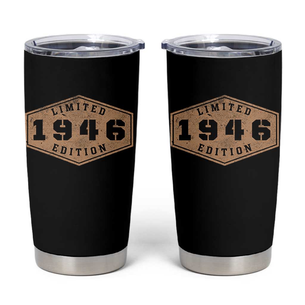80th Birthday Tumbler Cup 1946 Limited Edition Gifts For Turning 80