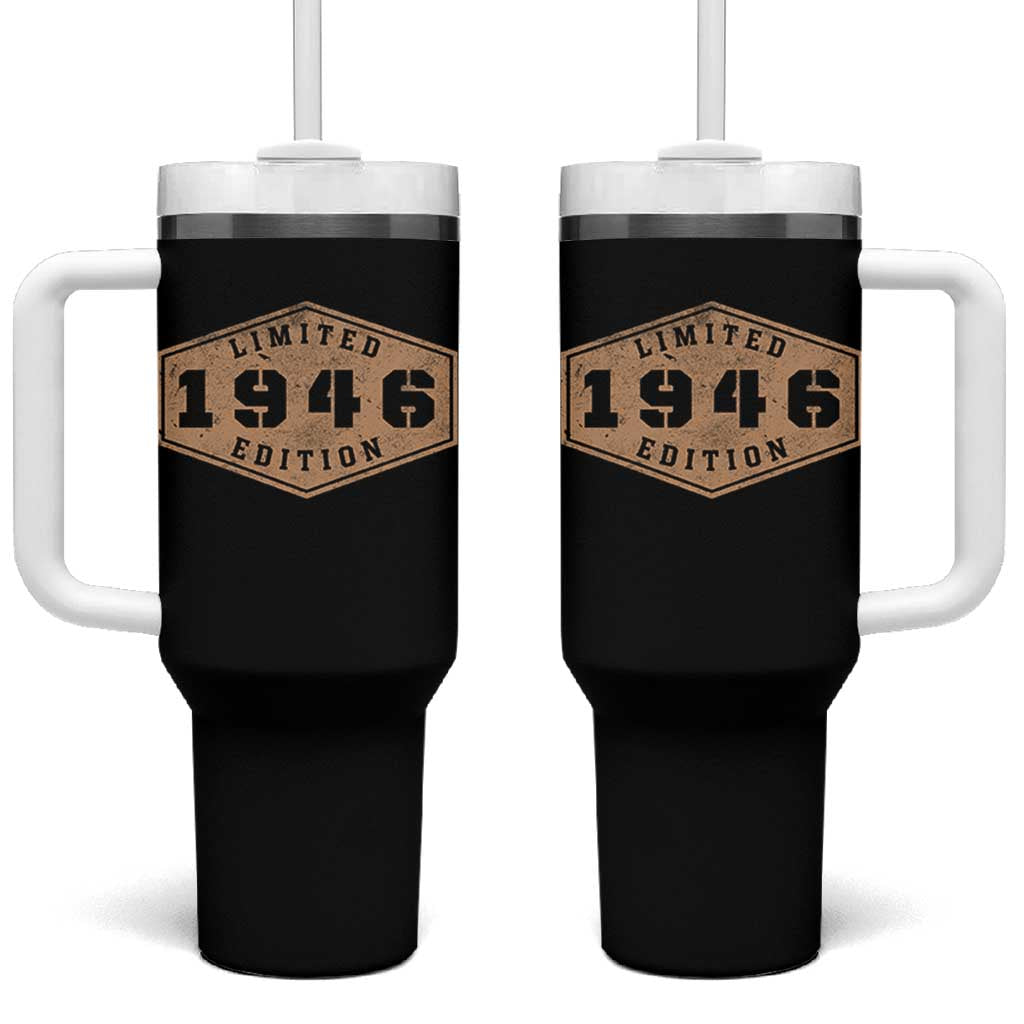 80th Birthday Tumbler With Handle 1946 Limited Edition Gifts For Turning 80