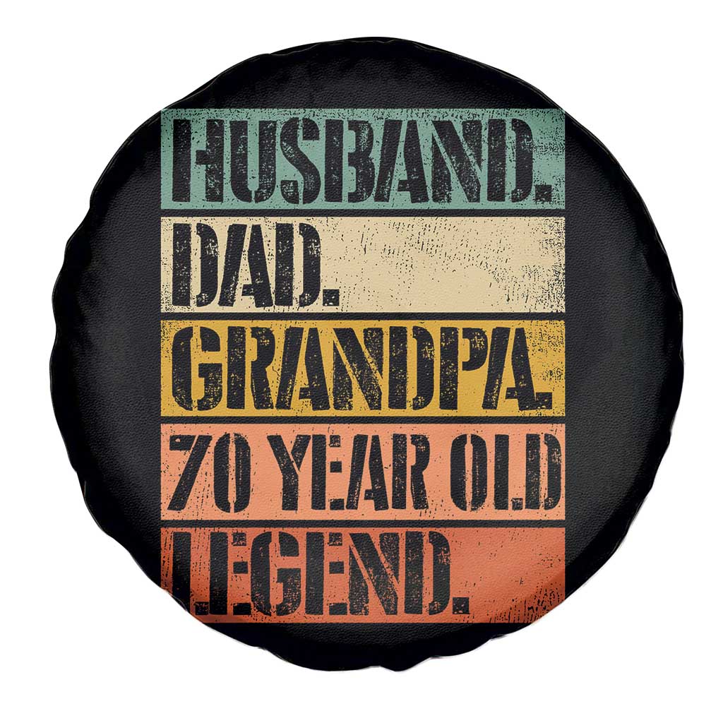 Husband Dad Grandpa 70 Year Old Legend Spare Tire Cover Funny 70th Birthday Fathers Day