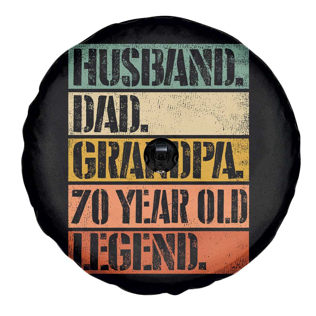 Husband Dad Grandpa 70 Year Old Legend Spare Tire Cover Funny 70th Birthday Fathers Day