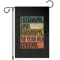 Husband Dad Grandpa 90 Year Old Legend Garden Flag Funny 90th Birthday Fathers Day