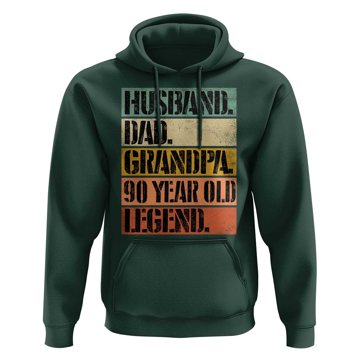 Husband Dad Grandpa 90 Year Old Legend Hoodie Funny 90th Birthday Fathers Day