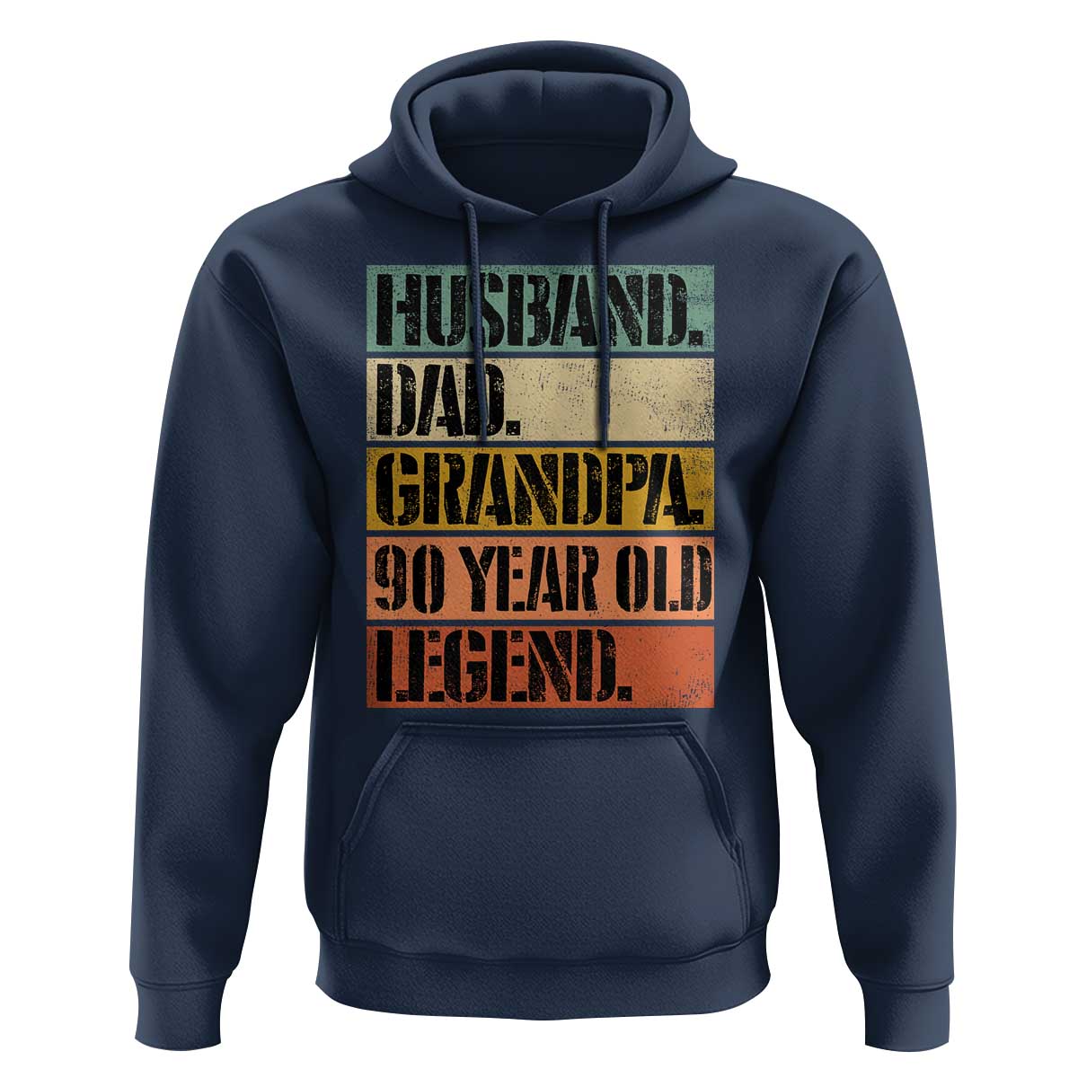 Husband Dad Grandpa 90 Year Old Legend Hoodie Funny 90th Birthday Fathers Day