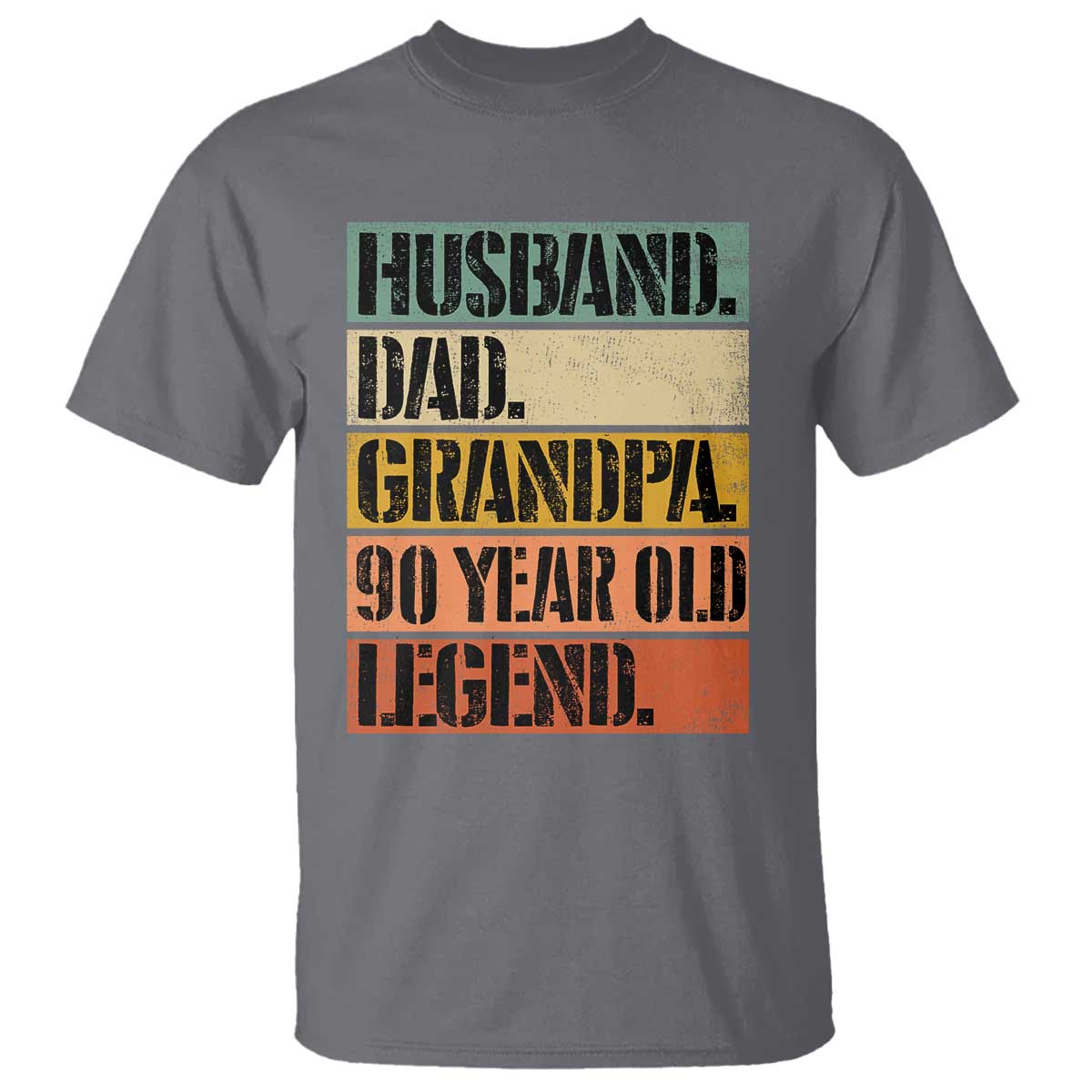 Husband Dad Grandpa 90 Year Old Legend T Shirt Funny 90th Birthday Fathers Day