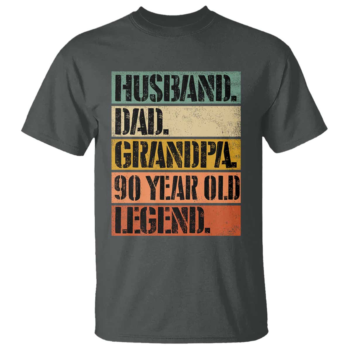Husband Dad Grandpa 90 Year Old Legend T Shirt Funny 90th Birthday Fathers Day