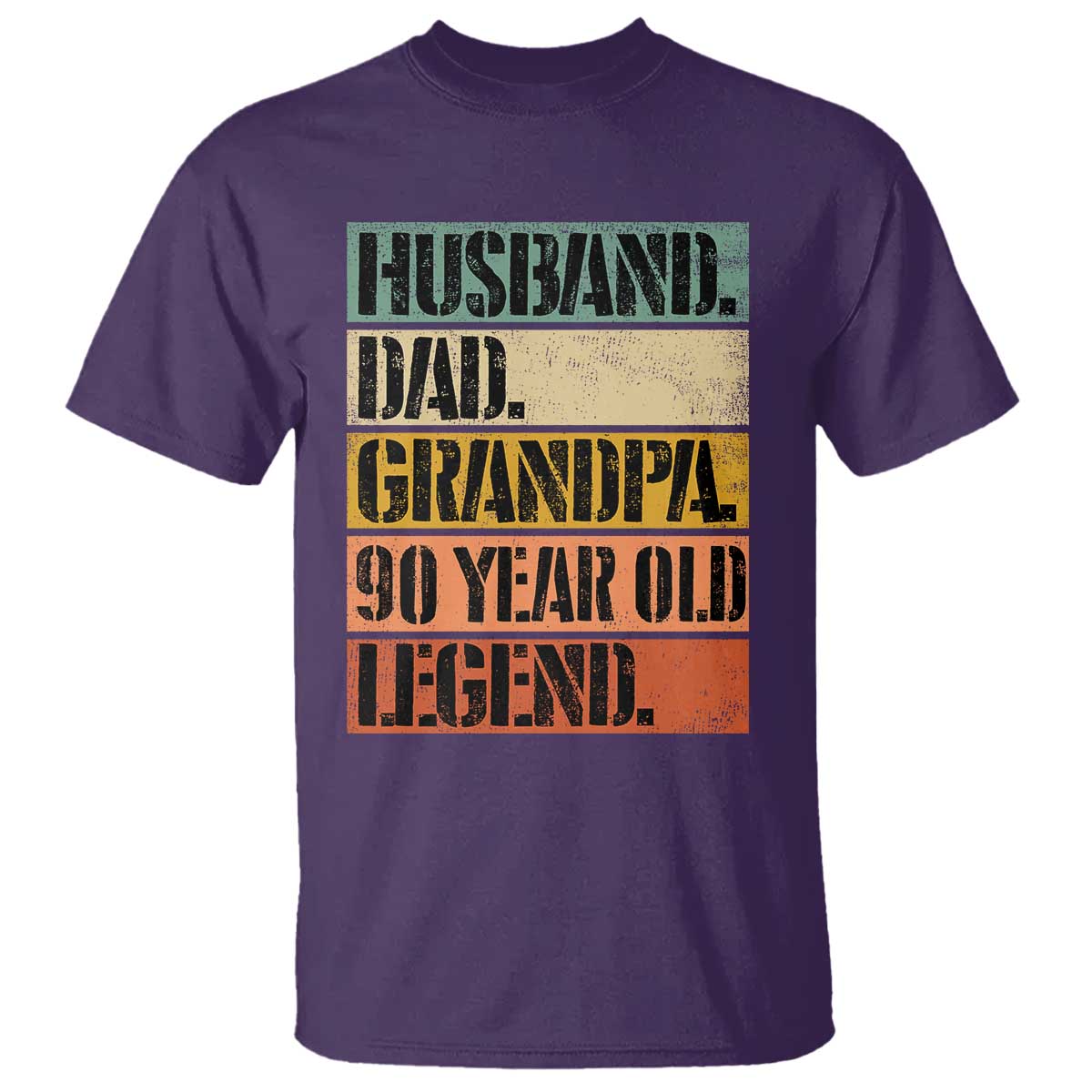 Husband Dad Grandpa 90 Year Old Legend T Shirt Funny 90th Birthday Fathers Day