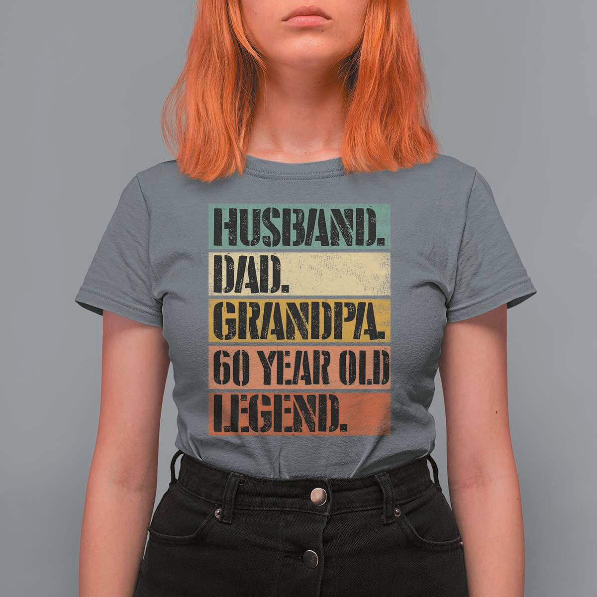 Husband Dad Grandpa 60 Year Old Legend T Shirt For Women Funny 60th Birthday Fathers Day
