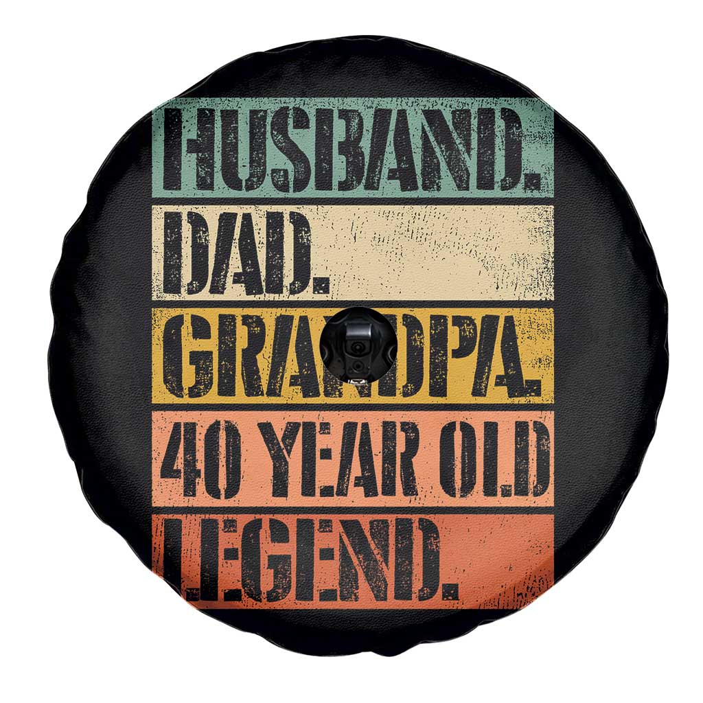 Husband Dad Grandpa 40 Year Old Legend Spare Tire Cover Funny 40th Birthday Fathers Day