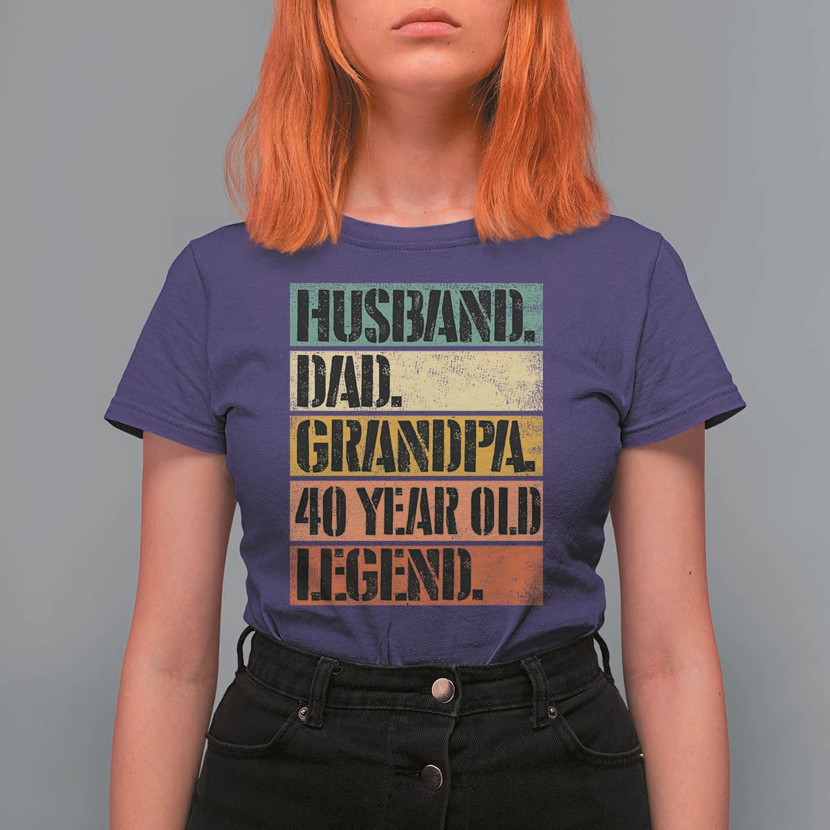 Husband Dad Grandpa 40 Year Old Legend T Shirt For Women Funny 40th Birthday Fathers Day