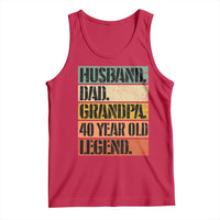 Husband Dad Grandpa 40 Year Old Legend Tank Top Funny 40th Birthday Fathers Day