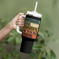 Husband Dad Grandpa 40 Year Old Legend Tumbler With Handle Funny 40th Birthday Fathers Day