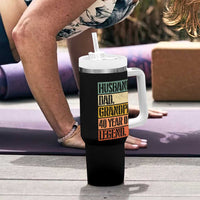Husband Dad Grandpa 40 Year Old Legend Tumbler With Handle Funny 40th Birthday Fathers Day