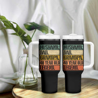 Husband Dad Grandpa 40 Year Old Legend Tumbler With Handle Funny 40th Birthday Fathers Day