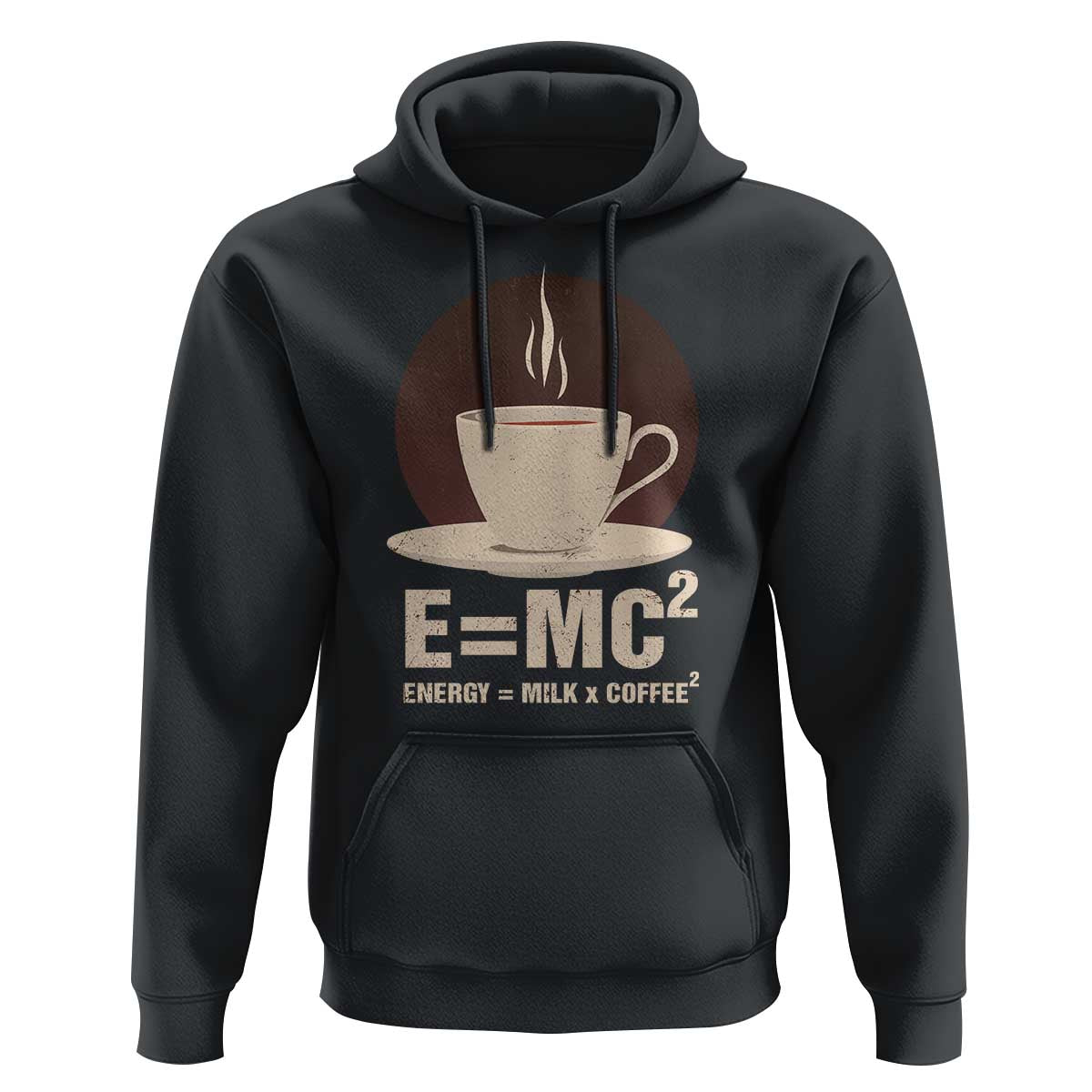 Funny Science Hoodie E=MC2 Energy Milk Coffee Formula - Wonder Print Shop