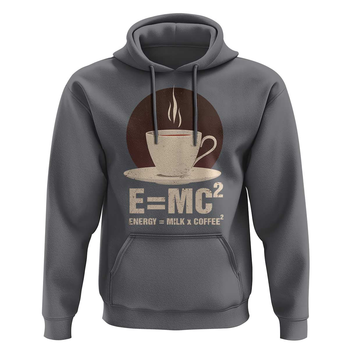 Funny Science Hoodie E=MC2 Energy Milk Coffee Formula - Wonder Print Shop
