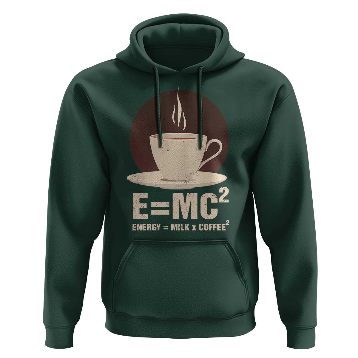 Funny Science Hoodie E=MC2 Energy Milk Coffee Formula - Wonder Print Shop