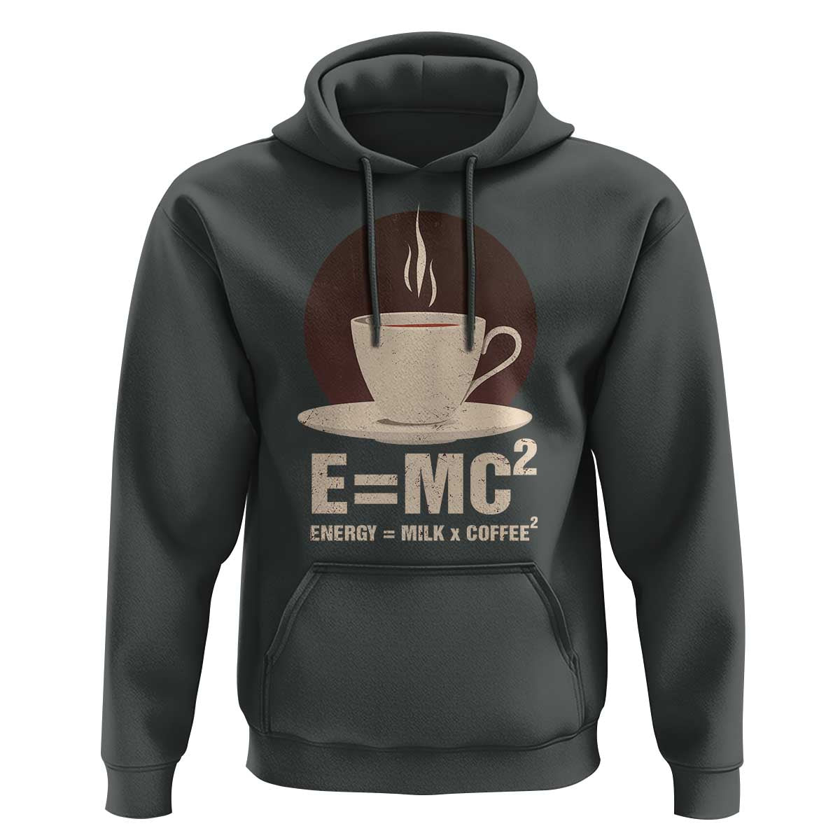Funny Science Hoodie E=MC2 Energy Milk Coffee Formula - Wonder Print Shop