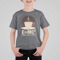 Funny Science T Shirt For Kid E=MC2 Energy Milk Coffee Formula - Wonder Print Shop