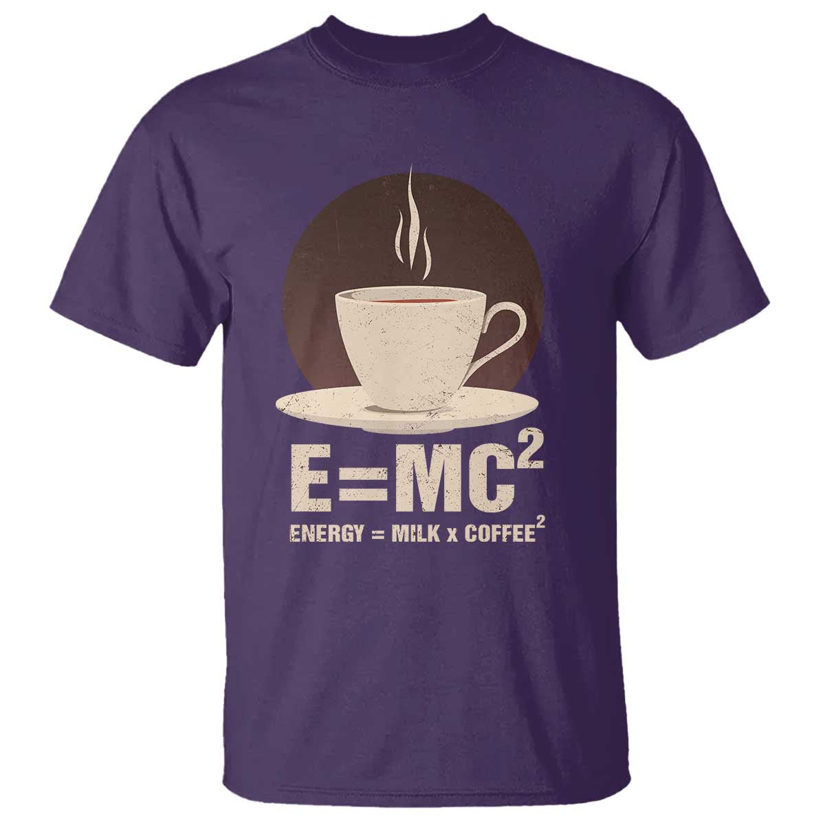 Funny Science T Shirt E=MC2 Energy Milk Coffee Formula - Wonder Print Shop