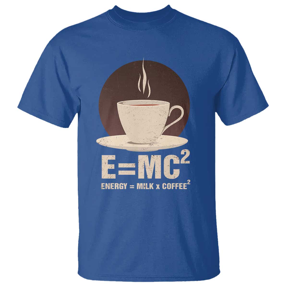 Funny Science T Shirt E=MC2 Energy Milk Coffee Formula - Wonder Print Shop