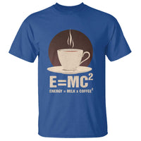Funny Science T Shirt E=MC2 Energy Milk Coffee Formula - Wonder Print Shop