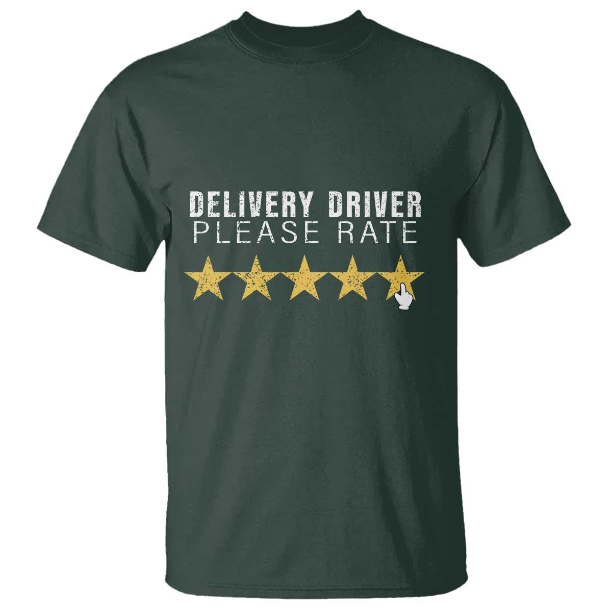Delivery Driver T Shirt Please Rate Five Star Food Dash Dash Grub Grocery Deliveries Rating App - Wonder Print Shop