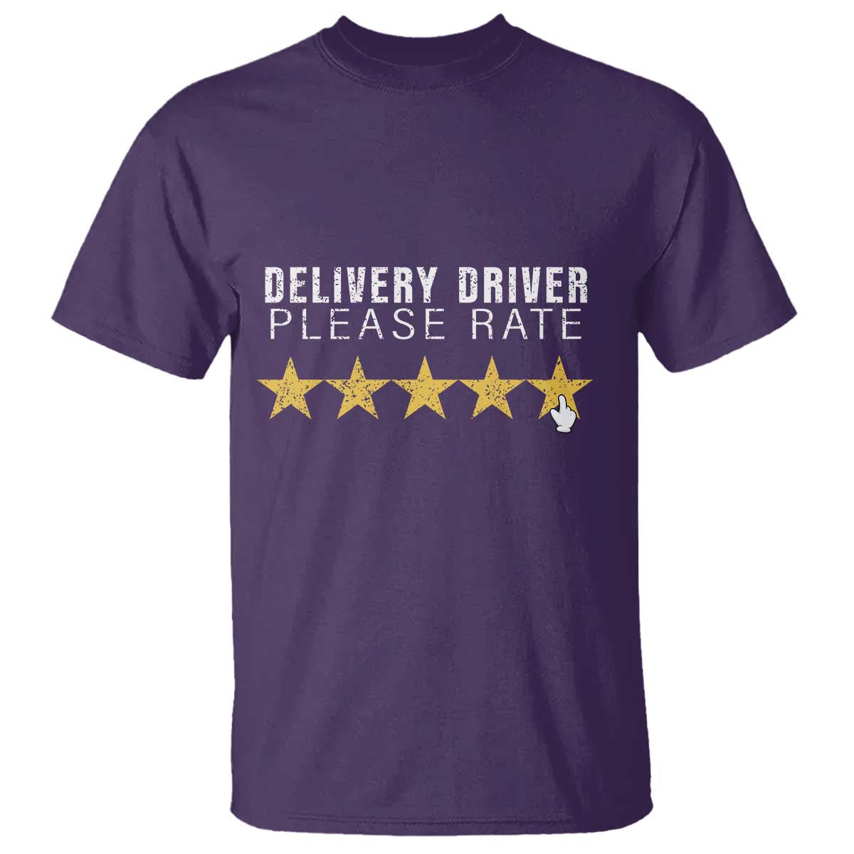 Delivery Driver T Shirt Please Rate Five Star Food Dash Dash Grub Grocery Deliveries Rating App - Wonder Print Shop