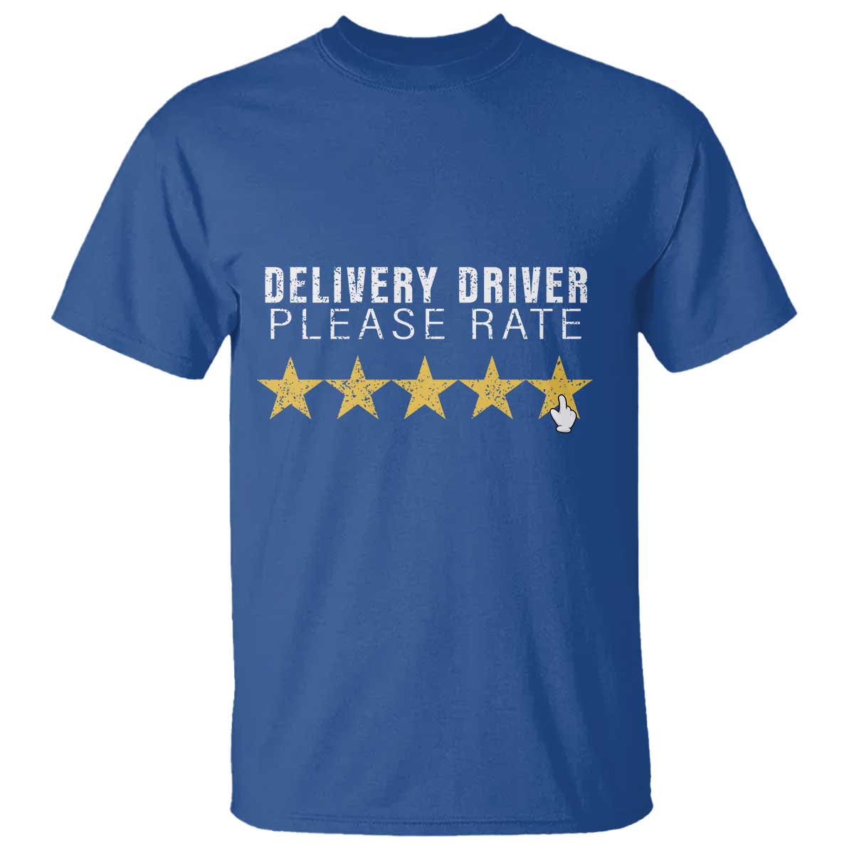 Delivery Driver T Shirt Please Rate Five Star Food Dash Dash Grub Grocery Deliveries Rating App - Wonder Print Shop