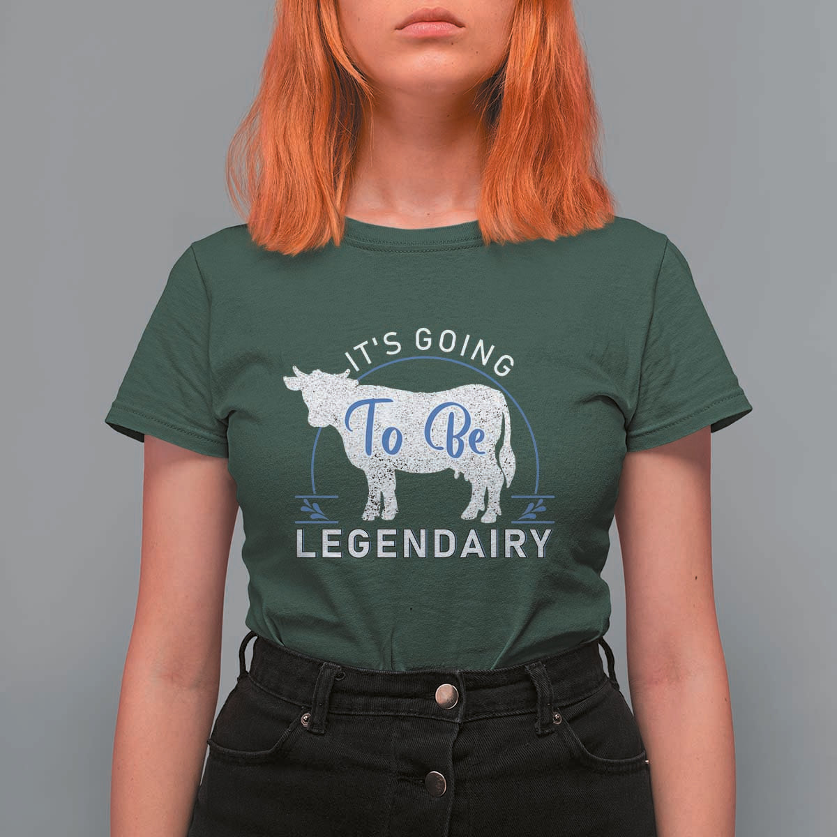 Funny Dairy Milk T Shirt For Women It's Going To Be Legendairy Cow Joke Legendary - Wonder Print Shop