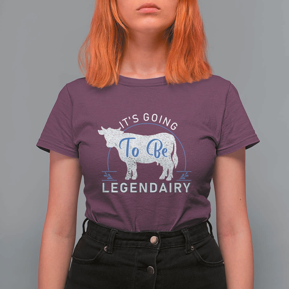 Funny Dairy Milk T Shirt For Women It's Going To Be Legendairy Cow Joke Legendary - Wonder Print Shop