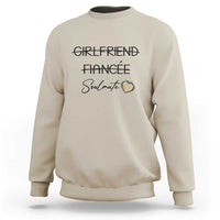 Funny Bride Sweatshirt Girlfriend Fiance Soulmate Engagement Honeymoon Vacation Diamond Ring - Wonder Print Shop