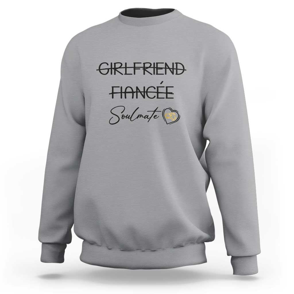 Funny Bride Sweatshirt Girlfriend Fiance Soulmate Engagement Honeymoon Vacation Diamond Ring - Wonder Print Shop