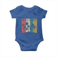 Funny Caribbean Vintage Palm Tree Sunset Summer Beach Vacation Baby Onesie