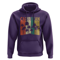Funny Caribbean Vintage Palm Tree Sunset Summer Beach Vacation Hoodie