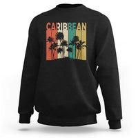 Funny Caribbean Vintage Palm Tree Sunset Summer Beach Vacation Sweatshirt