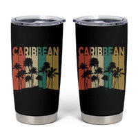 Funny Caribbean Vintage Palm Tree Sunset Summer Beach Vacation Tumbler Cup