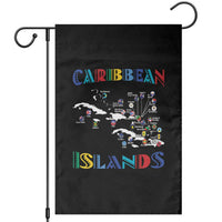 Funny Caribbean Islands Garden Flag Caribbean Sea Tour Map Flag - Wonder Print Shop